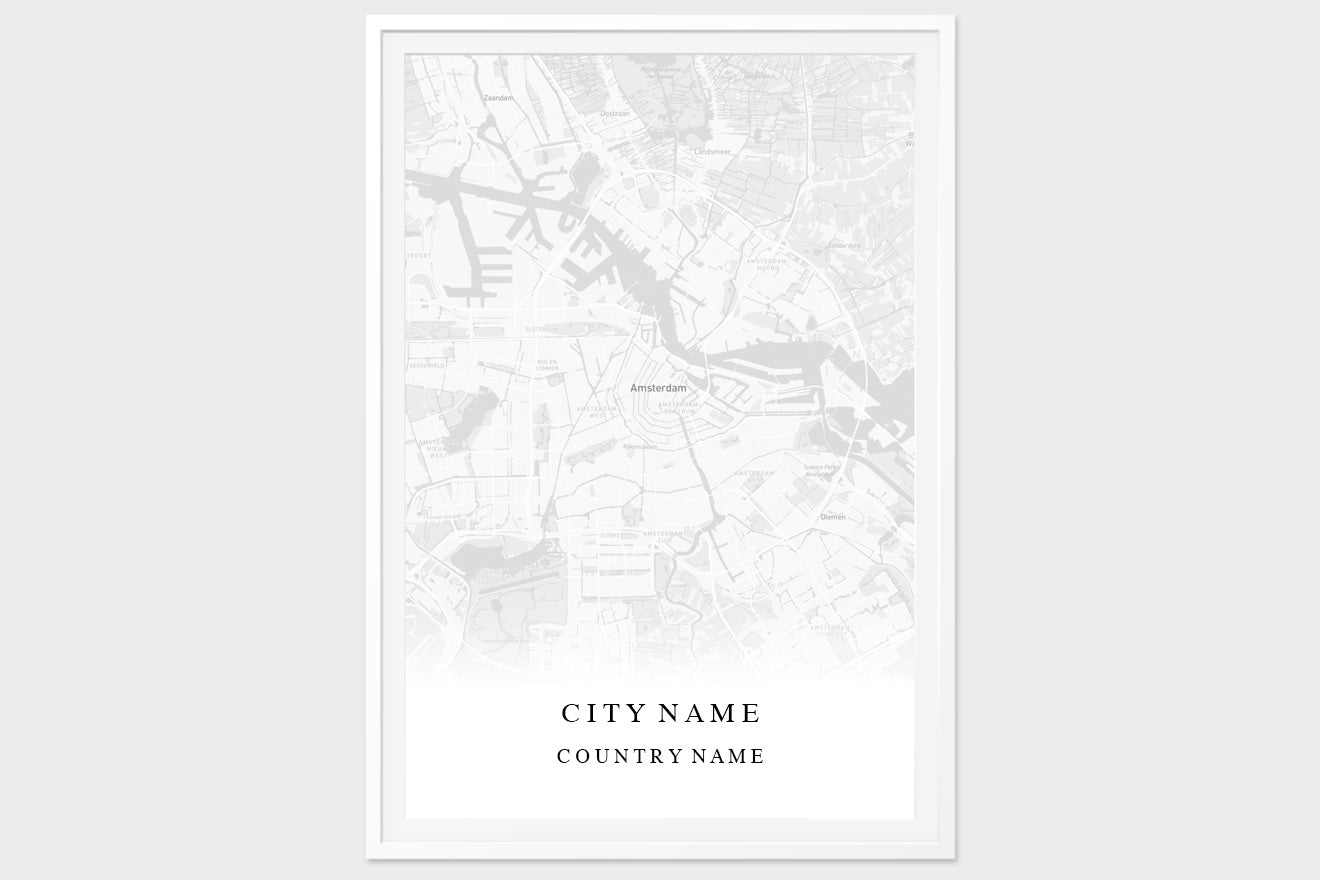 Framed Street Map Poster