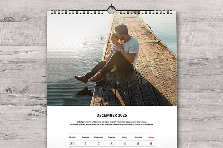 Wall-Mounted Calendar - Page View - 12"x18"
