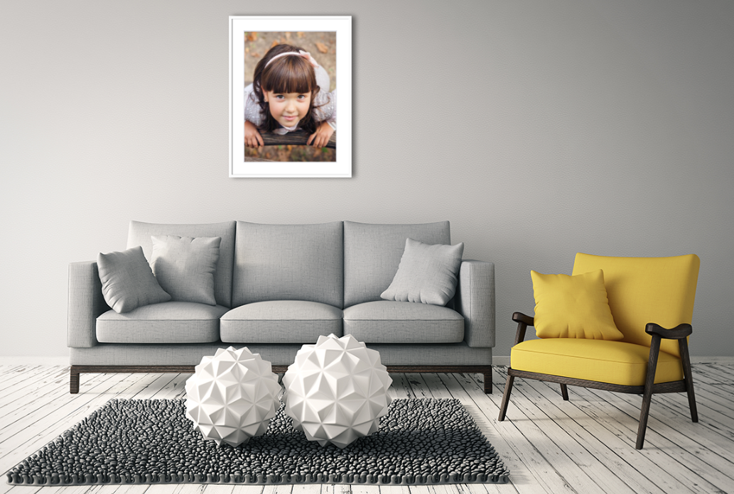 Framed & Matted Print - White