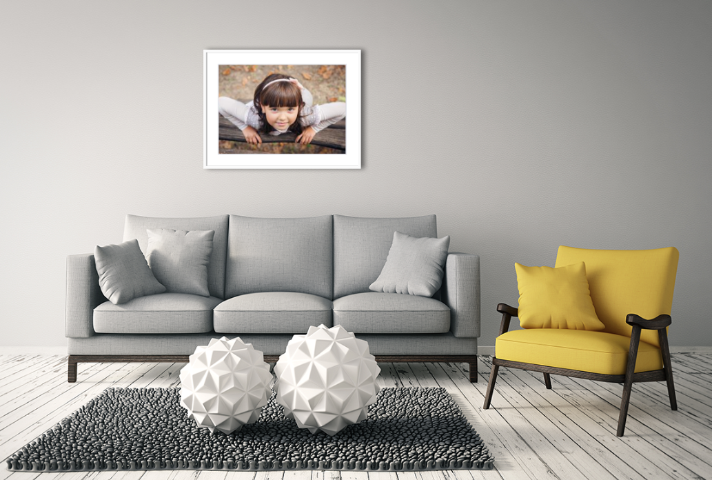 Framed & Matted Print - White