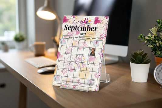 Desk Calendar with Acrylic Holder
