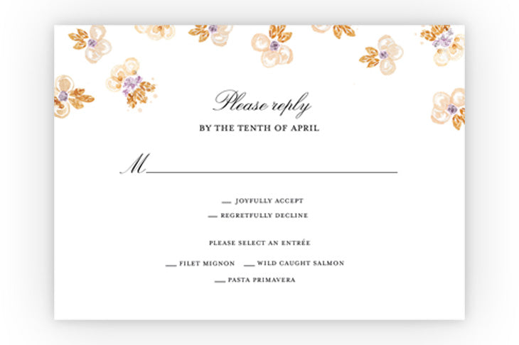 Wedding Reply Card