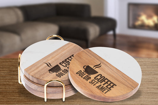 Wood & Marble Coaster