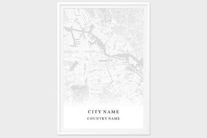 Framed Street Map Poster