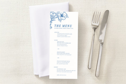 Wedding Menu Thermography