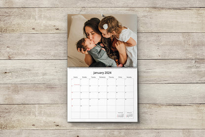 Wall-Mounted 11x8.5 Calendar - Change Year