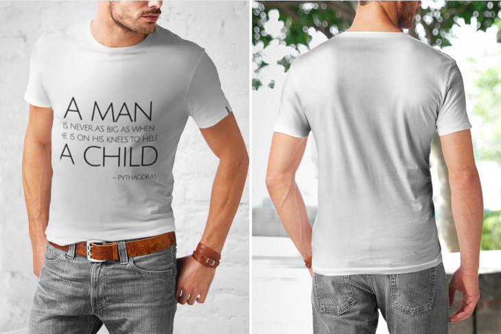 Men's White T-Shirt - Quotes Thematic